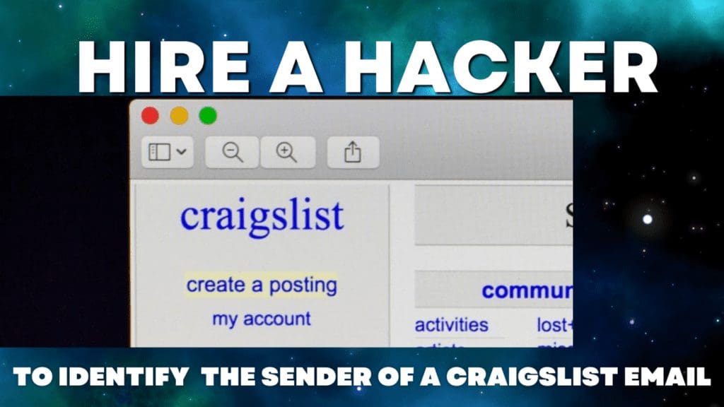 Hiring a Hacker to Identify the Sender of a Craigslist Email
