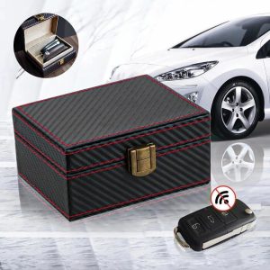 Faraday Box & 2 Pack Faraday Pouch For Car Keys Keyless RFID Signal Blocker Box